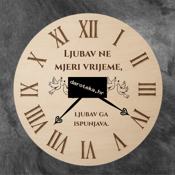 personalizirani drveni sat,