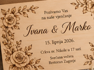 Personalizirana pozivnica za vjenčanje – Cvjetni motiv