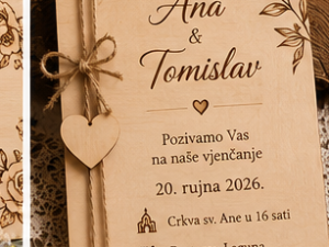 Personalizirana pozivnica za vjenčanje – Rustic