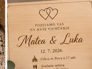 Personalizirana pozivnica za vjenčanje – Minimalistička