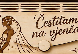 Drvena kuverta za novac – Čestitamo na vjenčanju