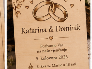 Personalizirana pozivnica za vjenčanje – Prstenje