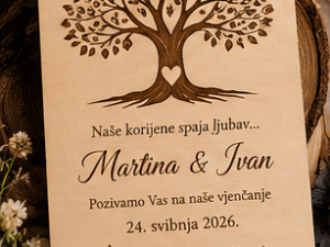 Personalizirana pozivnica za vjenčanje – Drvo života