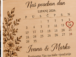 Personalizirana pozivnica za vjenčanje – Kalendar
