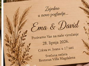 Personalizirana pozivnica za vjenčanje – Boho