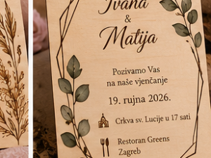 Personalizirana pozivnica za vjenčanje – Geometrijska