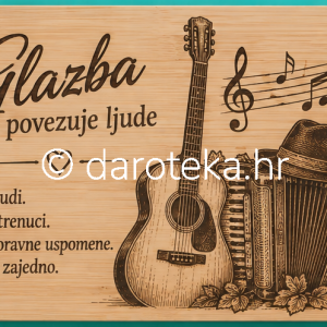 Gravirana bambusova ploča – Glazba povezuje ljude