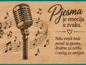 Gravirana bambusova ploča – Pjesma je emocija u zvuku