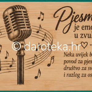 Gravirana bambusova ploča – Pjesma je emocija u zvuku