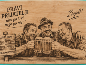 Gravirana bambusova ploča – Pravi prijatelji