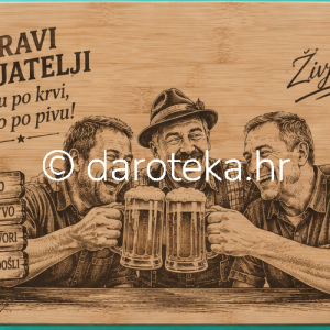 Gravirana bambusova ploča – Pravi prijatelji