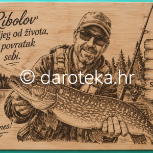 Gravirana bambusova ploča – Ribolov – povratak sebi