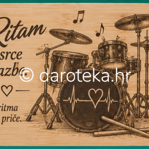 Gravirana bambusova ploča – Ritam je srce glazbe