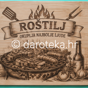 Gravirana bambusova ploča – Roštilj okuplja najbolje ljude