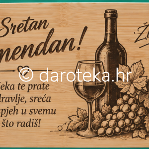 Gravirana bambusova ploča – Sretan imendan