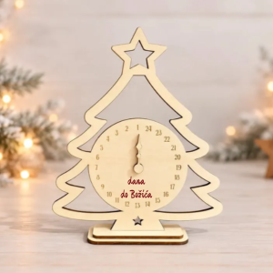 drveni adventski kalendar-bor