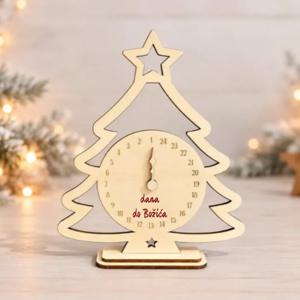 drveni adventski kalendar-bor